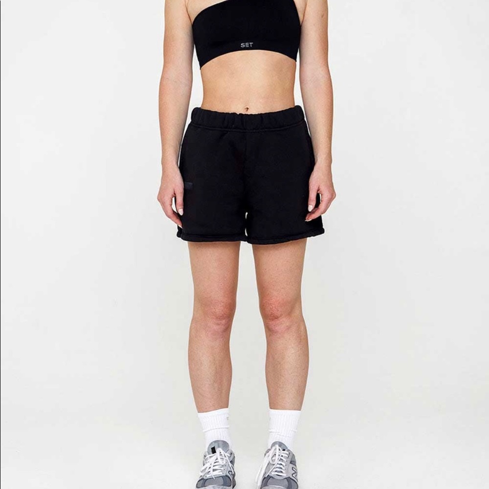 SET Active Women's Black High-Waist Lounge Shorts